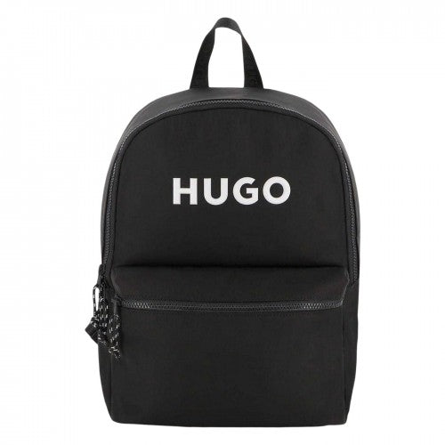 Front - Hugo Lettering Print Nylon Logo Backpack
