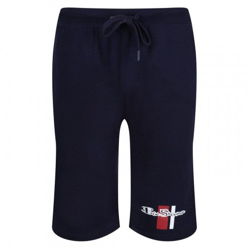 Front - Ben Sherman Mens Logo Relaxed Fit Sweat Shorts