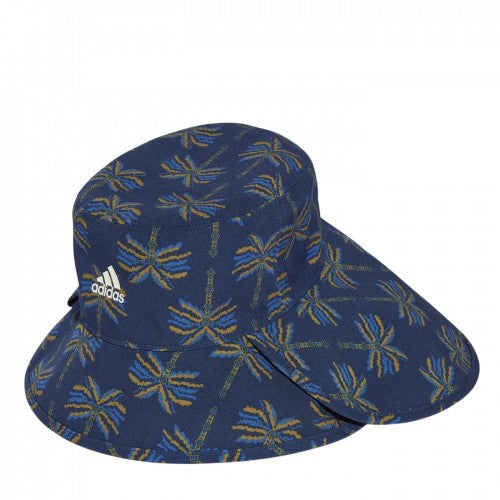 Front - Adidas Womens/Ladies Farm Rio Palm Print Beach Bucket Hat