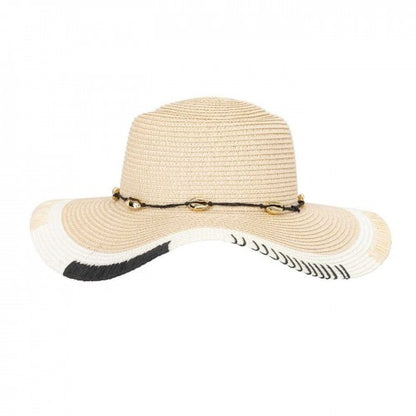 Front - Biba Womens/Ladies Colour Block Straw Hat