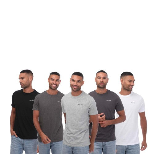 Front - Nicce Mens Spacey T-Shirt (Pack of 5)