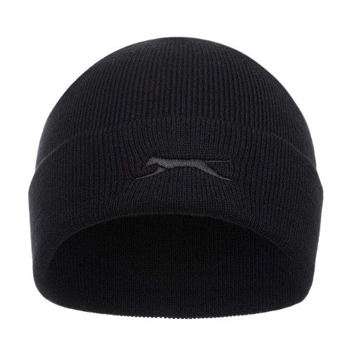 Front - Slazenger Mens Ribbed Acrylic Winter Beanie