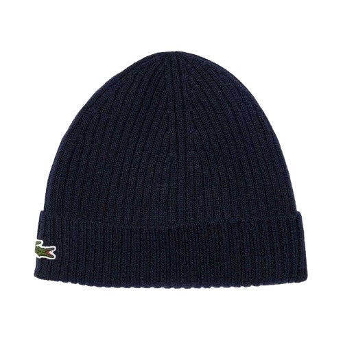 Front - Lacoste Unisex Adult Embroidered Logo Wool Casual Beanie
