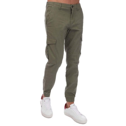 Front - Jack And Jones Mens Marco Cuffed Cargo Trousers