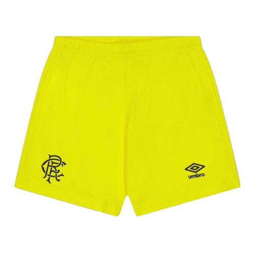 Front - Umbro Childrens/Kids 2025/2026 Rangers FC Football Goalkeeper Shorts