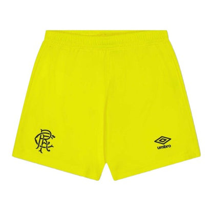 Front - Umbro Childrens/Kids 2025/2026 Rangers FC Football Goalkeeper Shorts
