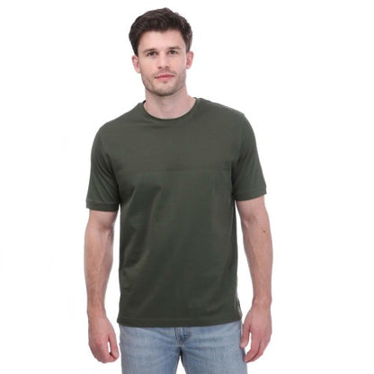 Front - Mercery Mens Lacer Split Micro Stitch T-Shirt
