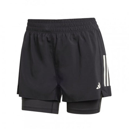 Front - Adidas Womens/Ladies Own The Run 2 in 1 Running Shorts