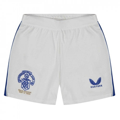 Front - Castore Childrens/Kids Rangers FC Elasticated Waist Sport Football Shorts