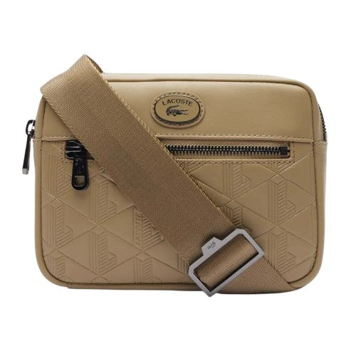 Front - Lacoste Nomogramme Leather Reporter Bag