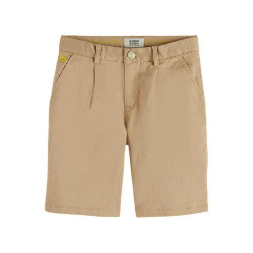 Front - Scotch Childrens/Kids Pleated Classic Chino Shorts