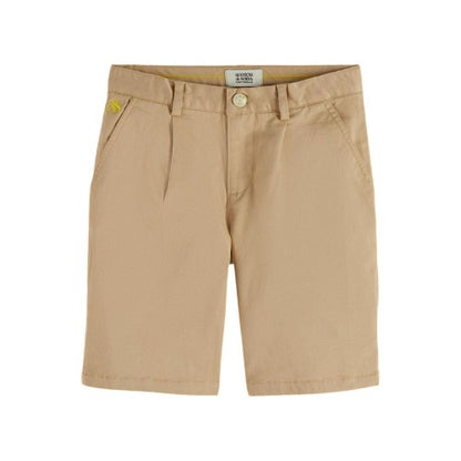 Front - Scotch Childrens/Kids Pleated Classic Chino Shorts