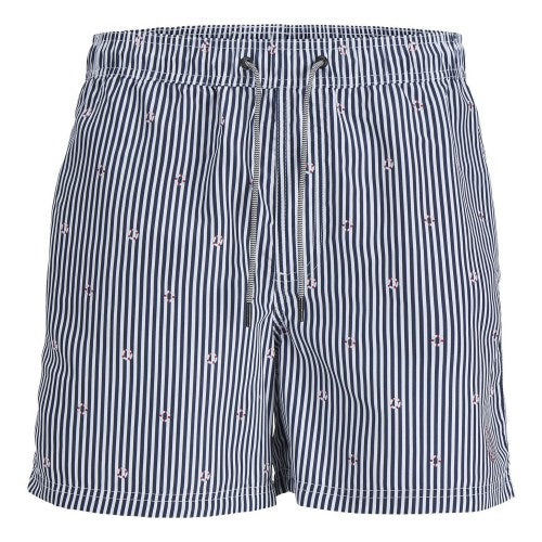 Front - Jack And Jones Mens Striped Woven Regular Swim Shorts