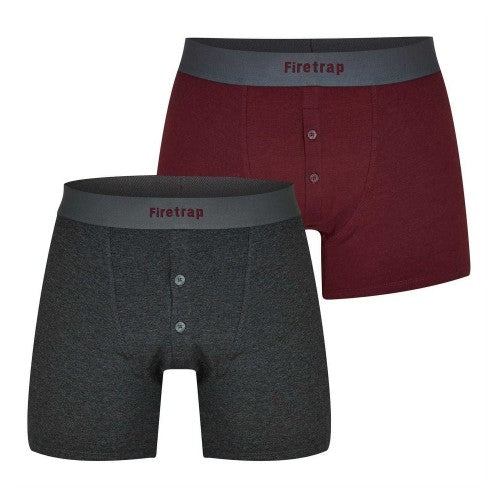 Front - Firetrap Mens Boxer Shorts (Pack of 2)