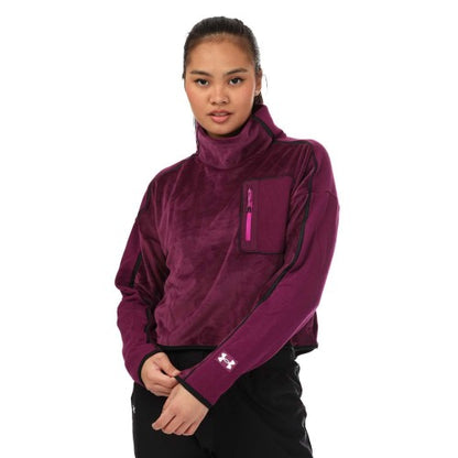 Front - Under Armour Womens/Ladies Journey Mock Neck Fleece Top