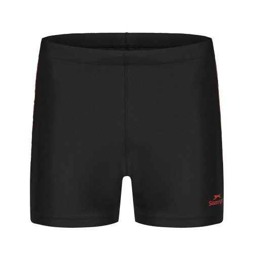 Front - Slazenger Mens Geometric Pattern Swimming Trunks