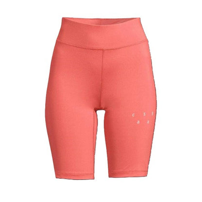 Front - Coral Womens/Ladies High Waist Skinny Cycling Shorts