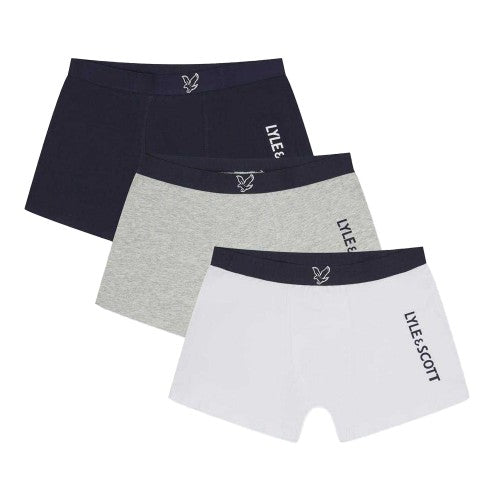 Front - Lyle & Scott Mens Plain Boxer Briefs (Pack of 3)