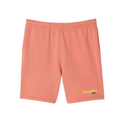 Front - Lacoste Mens Organic Cotton Graphic Print Shorts