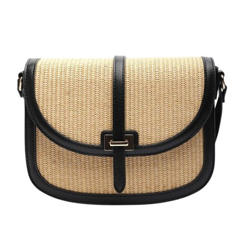 Front - Where´s That From Raffia Crossbody Bag