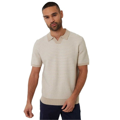 Front - Threadbare Mens Knitted Regular Short-Sleeved Polo Shirt