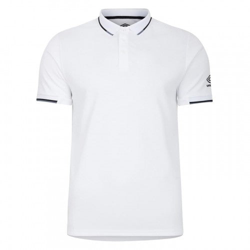 Front - Umbro Mens Ribbed Cuff Polo Shirt