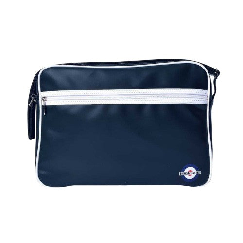 Front - Lambretta Mod Retro Faux Leather Duffle Bag