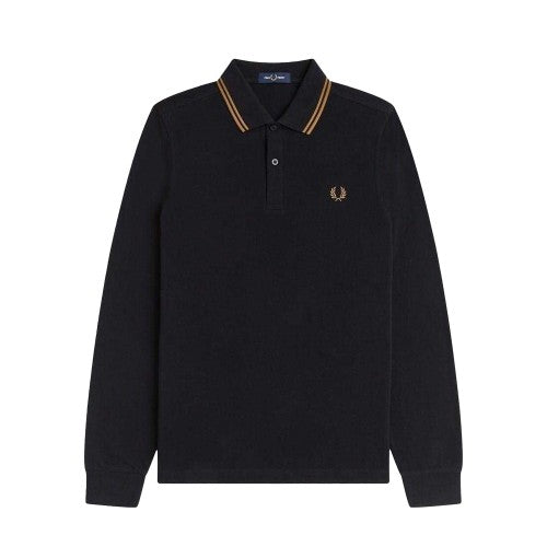 Front - Fred Perry Mens Long-Sleeved Polo Shirt