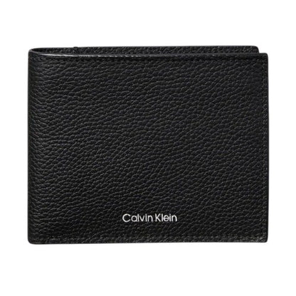 Front - Calvin Klein Embossed Leather Logo Everyday Wallet