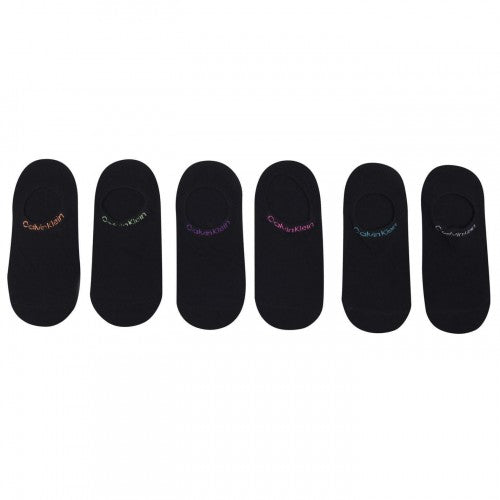 Front - Calvin Klein Womens/Ladies Combed Cotton No-Show Socks (Pack of 6)