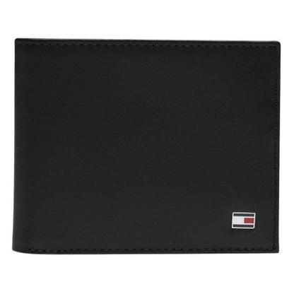 Front - Tommy Hilfiger Eton Bifold Leather Embossed Everyday Wallet