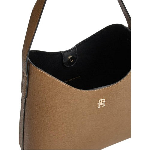 Taupe - Side - Tommy Hilfiger Unisex Adult Icon Hobo Bag