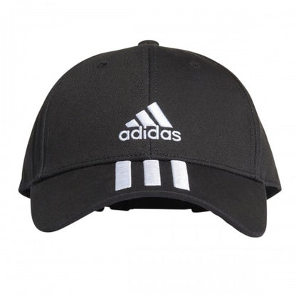 Front - Adidas Mens 3 Stripes Cotton Twill Baseball Cap