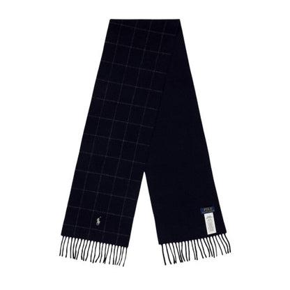 Front - Ralph Lauren Unisex Adult Plaid Wool Blend Scarf