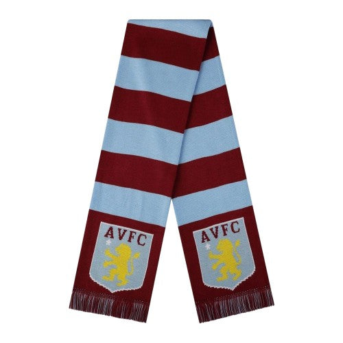 Front - Aston Villa FC Unisex Adult Crest Acrylic Scarf