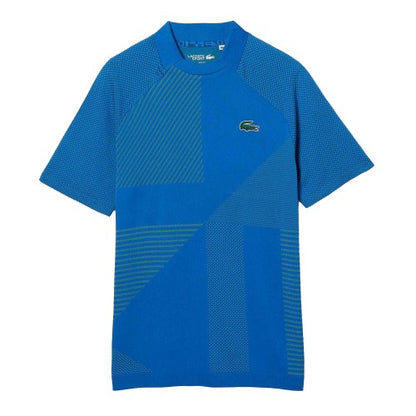 Front - Lacoste Mens Geometric Pattern Ultra Dry Polo Shirt