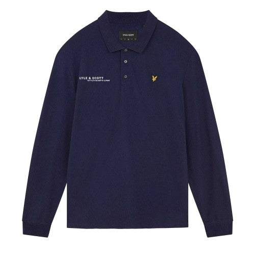 Front - Lyle & Scott Mens Ordinate Print Polo Shirt