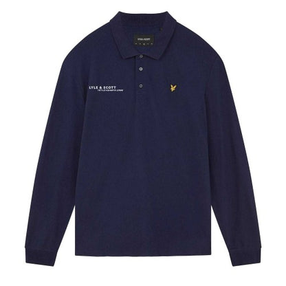 Front - Lyle & Scott Mens Ordinate Print Polo Shirt