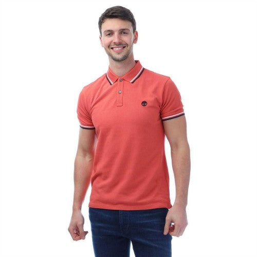 Front - Timberland Mens Oyster River Cotton Polo Shirt