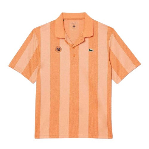Front - Lacoste Mens Roland Garros Edition Relaxed Fit Tennis Polo Shirt
