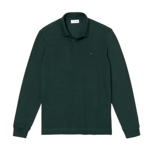 Front - Lacoste Unisex Adult Smart Paris Cotton Stretch Long-Sleeved Polo Shirt