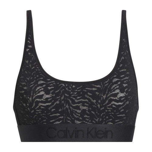 Front - Calvin Klein Womens/Ladies Zebra Print Nylon Adjustable Bralette
