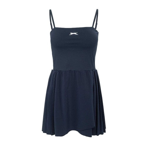 Front - Slazenger Womens/Ladies Pleated Fitted Tennis Athletic Dress