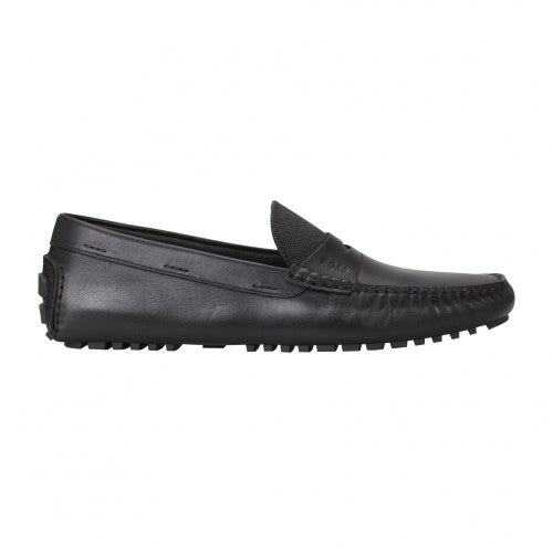 Front - Boss Mens Driver Leather Moccasins