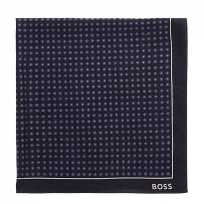 Front - Boss Polka Dot Silk Logo Pocket Square