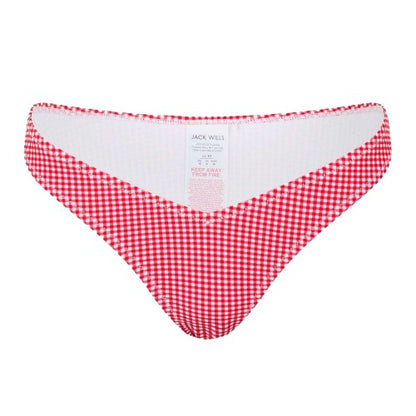 Front - Jack Wills Womens/Ladies Gingham Bikini Bottoms