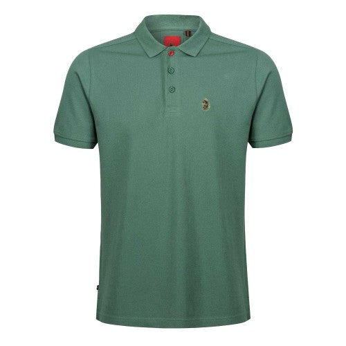 Front - Luke 1977 Mens Robbie Embroidered Logo Regular Polo Shirt