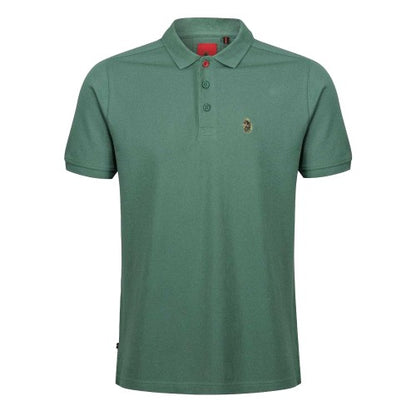 Front - Luke 1977 Mens Robbie Embroidered Logo Regular Polo Shirt