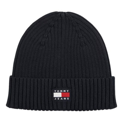 Front - Tommy Jeans Unisex Adult Core Logo Knitted Beanie