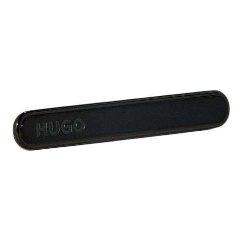 Front - Hugo Mens Engraved Logo Formal Tie Clip